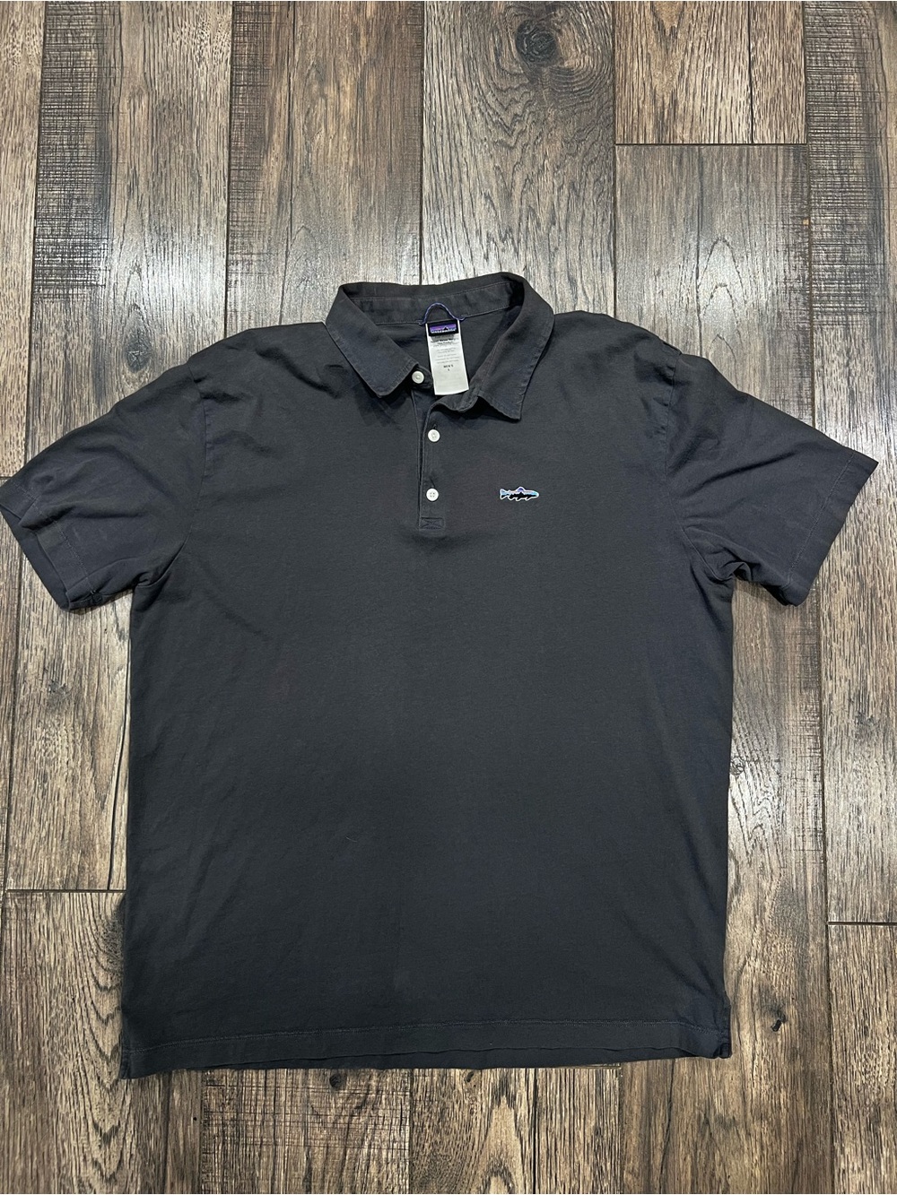 Patagonia 100% Organic Cotton Polo Trout Logo
